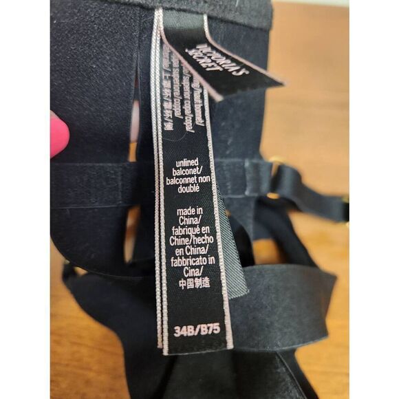 Victoria's Secret SET OF 2 Very Sexy Strappy Unlined Balconet Bra, 1-Red and 1-B - Picture 9 of 9